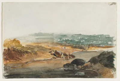 Landscape (recto) — Antoine-Louis Barye