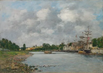 View of the Port of Saint-Valéry-sur-Somme — Eugène Louis Boudin