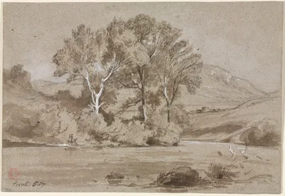 View Near Tivoli (Vue prise à Tivoli) — Jean-Achille Benouville