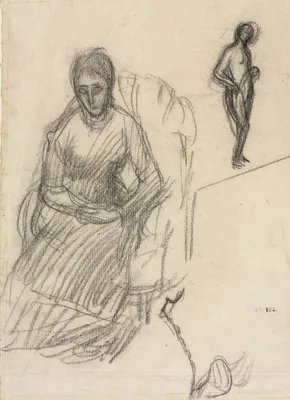 Study of Madame Marie Cantacuzène; Study of Standing Female Nude — Pierre Puvis de Chavannes