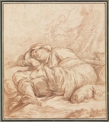 A Sleeping Shepherd — Pierre-Alexandre Wille