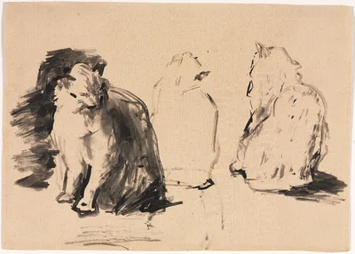 Cats (recto) — Augustin Théodule Ribot