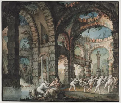 Family of Satyrs with Dancing Cherubs — Giovanni David