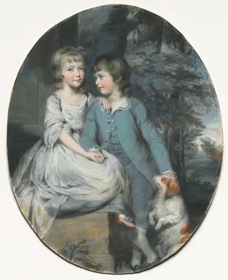 Cropley Ashley-Cooper (Later 6th Earl of Shaftesbury) with His Sister Mary Anne Ashley-Cooper, Later Lady Sturt of Crichel — Daniel Gardner