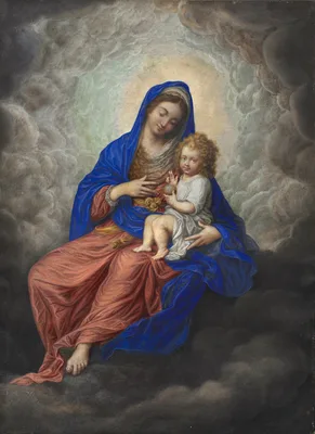 Madonna and Child in Glory — Isaac Oliver