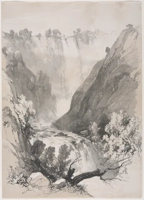 Sketches at Home and Abroad: Falls of Terni — James Duffield Harding