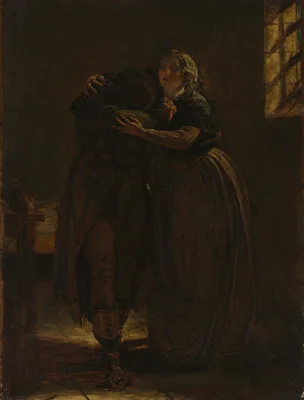 Study for "Come Rest in this Bosom my own Stricken Dear" — Augustus Egg
