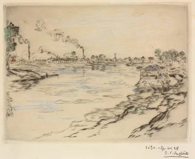 La Seine, à Asnières — Jean-François Raffaëlli