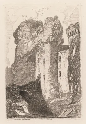 Liber Studiorium: Ragland Castle, Monmouhshire — John Sell Cotman