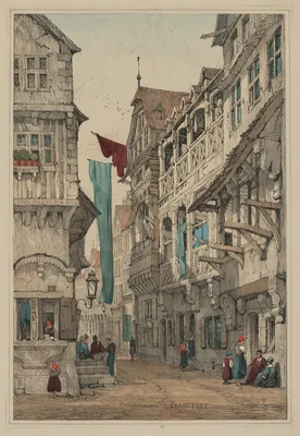 Facisimilies of Sketches made in Flanders and Germany: Sachsenhausen Francfort — Samuel Prout