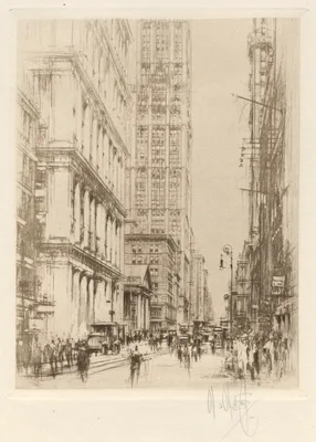 Lower Broadway, Down-Town New York — William Walcot