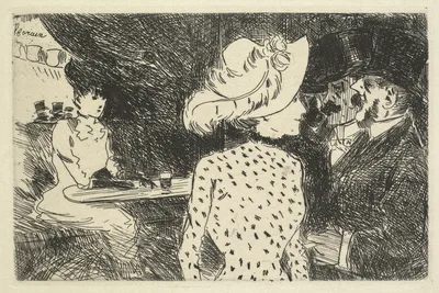 Cafe Scene (descriptive) — Jean-Louis Forain