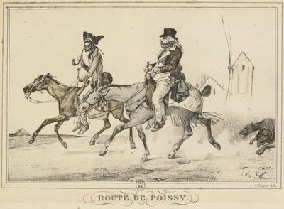 Scenes of Daily Life, Roads and Paths: Road to Poissy (Scènes de la vie quotidienne, Routes et Chemins: Route de Poissy) — Carle Vernet