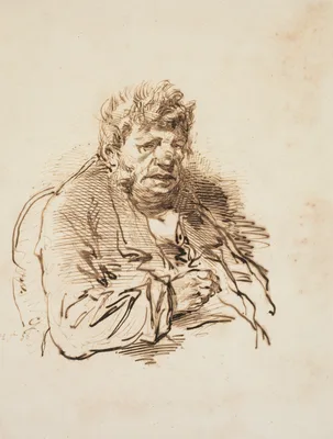 Head of an Old Man — Paul Gavarni