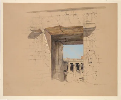 The Temple of Edfu: The Door of the Pylon — John Frederick Lewis