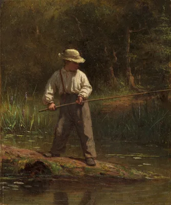 Boy Fishing — Eastman Johnson