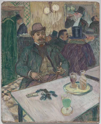 Monsieur Boileau at the Café — Henri de Toulouse-Lautrec
