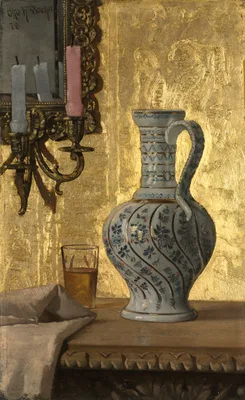 Pitcher and a Glass on a Table — Otto Henry Bacher
