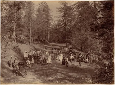 Badminton Party at Mashobra, Shimla — Lala Deen Dayal