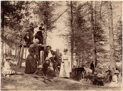 Picnic party, Mashobra — Lala Deen Dayal