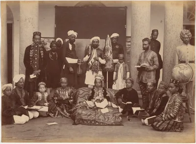Maharaja of Rewa and Classmates — Lala Deen Dayal