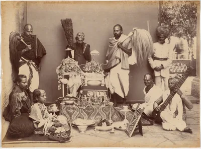 Maharaja of Rewa in Prayer — Lala Deen Dayal
