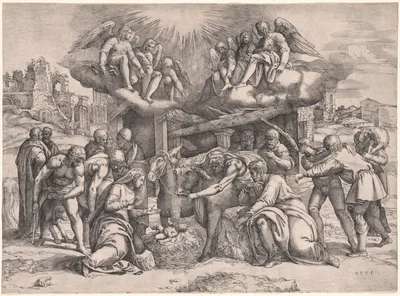 The Adoration of the Shepherds — Battista Franco Veneziano