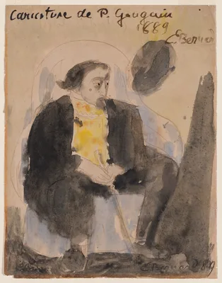 Caricature of Paul Gauguin — Émile Bernard