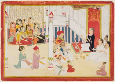Shvetambara Jain Teacher Giving Instruction — Sahib Ram