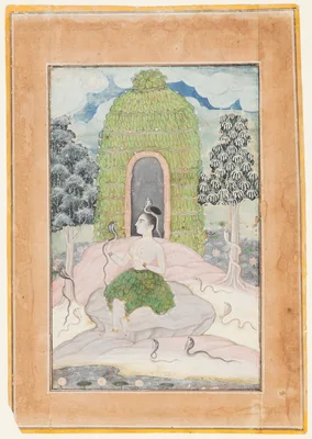 Ascetic Princess with Snakes in a Wilderness: Asavari Ragini, from a Ragamala