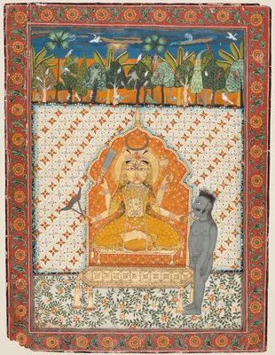 Bagalamukhi, the eighth Mahavidya, from a Dashamahavidya series