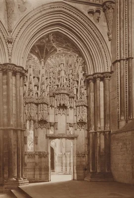 Bishop Alcock's Chapel from Reho-Choir, Ely Cathedral — Frederick H. Evans