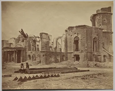The Residency From the Front, Showing the Room in Which Sir Henry Lawrence was Killed — Felice Beato