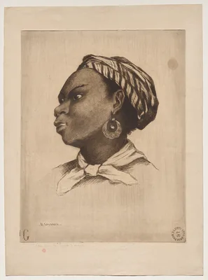 An African Woman, after Eva Gonzalès — Henri Guérard