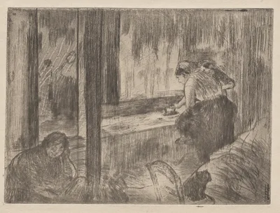 The Laundresses — Edgar Degas