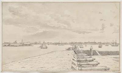 View from the Battery toward the City — Christoffer Wilhelm Eckersberg