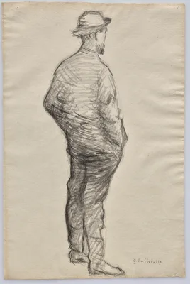 Study of a Man with Hands in His Pockets — Gustave Caillebotte