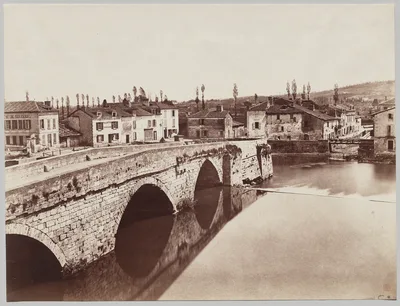 Périgueux. The Tournepiche Bridge, upstream side — Édouard Baldus