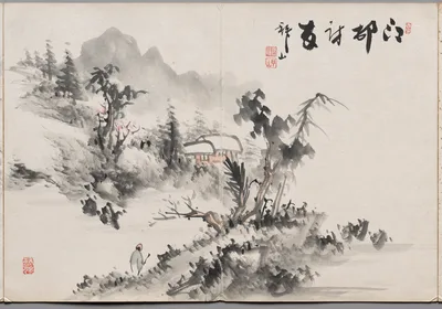 Painting Seven from Album of Paintings by Haizan — Yoshitsugu Haizan