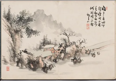 Painting Six from Album of Paintings by Haizan — Yoshitsugu Haizan