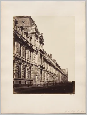 Louvre, Façade rue de Rivoli, Paris — Édouard Baldus