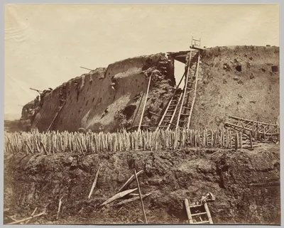 Angle of Taku Fort at which the French entered — Felice Beato