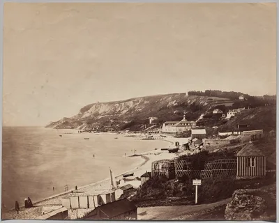 View of Ste-Adrese Beach with the Dumont Baths — Gustave Le Gray