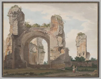 A View of the Ruins of the Baths of Caracalla — Giovanni Battista Lusieri