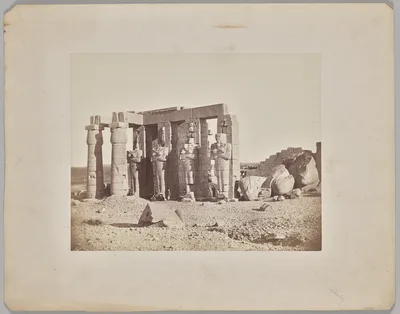 Fallen Statue at the Ramasseum, Thebes — Francis Frith