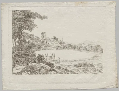 Landscape with Tharandt Castle Ruins — Adrian Zingg