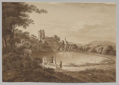 Landscape with Tharandt Castle Ruins — Adrian Zingg