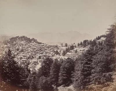 Shimla. From Mount Jakko, Looking West — Samuel Bourne