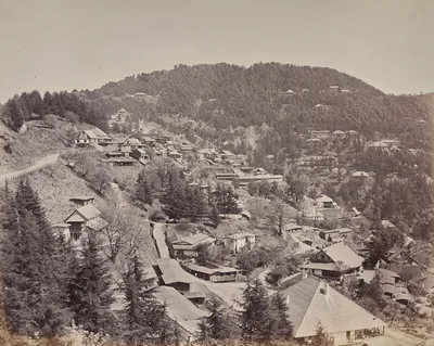 Shimla. Houses of European Residents, Looking East — Samuel Bourne
