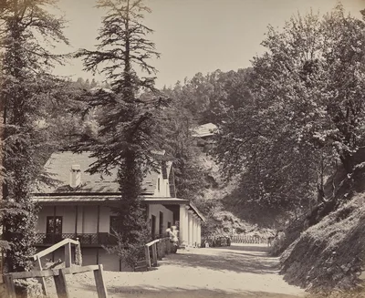 Simla. The Mall near Combermere Bridge — Samuel Bourne